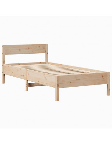Letto senza Materasso 75x190 cm in Legno Massello Pino