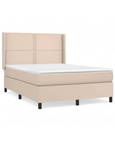 Giroletto a Molle con Materasso Cappuccino 140x190cm Similpelle 2