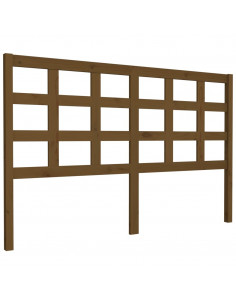 Testiera per Letto Miele 156x4x100 cm in Legno Massello di Pino 2