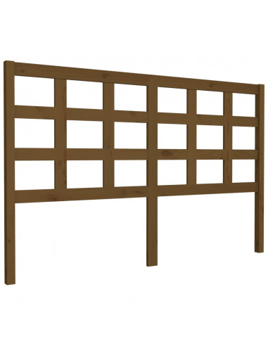 Testiera per Letto Miele 156x4x100 cm in Legno Massello di Pino