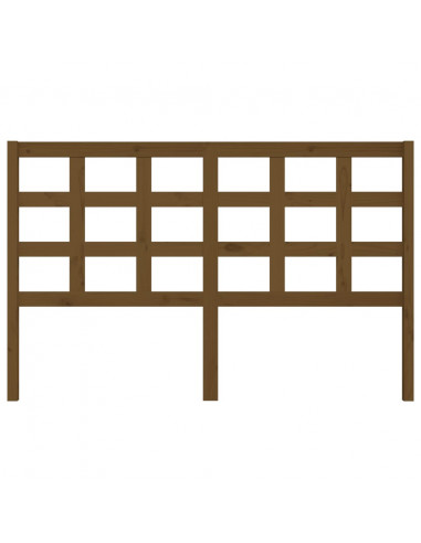 Testiera per Letto Miele 156x4x100 cm in Legno Massello di Pino