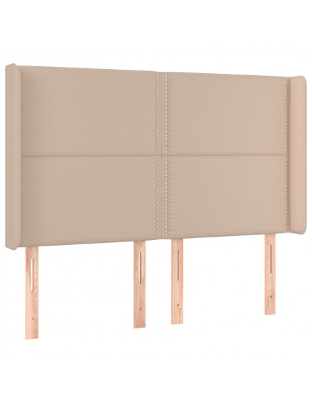 Testiera ad Orecchio Cappuccino 147x16x118/128 cm in Similpelle