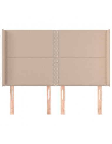 Testiera ad Orecchio Cappuccino 147x16x118/128 cm in Similpelle