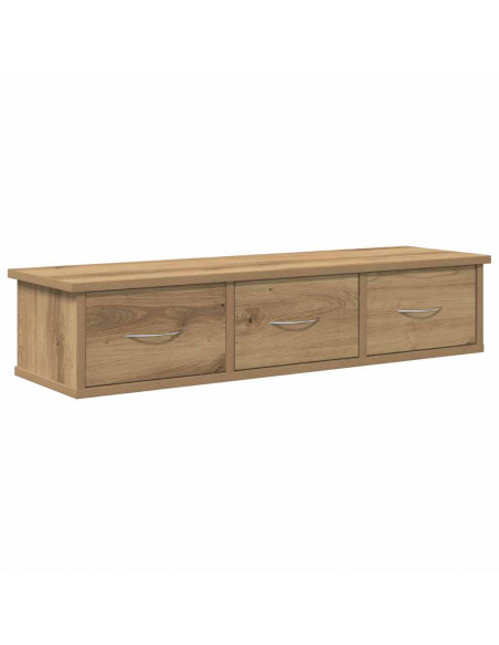 Mobile a Parete Rovere Artigianale 88x26x18,5 cm in Truciolato
