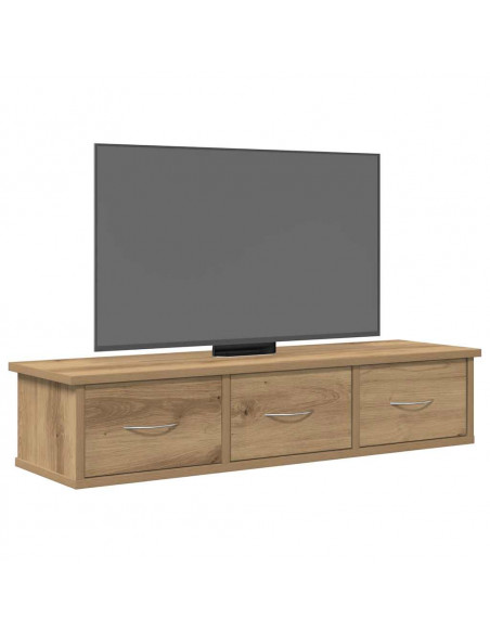 Mobile a Parete Rovere Artigianale 88x26x18,5 cm in Truciolato