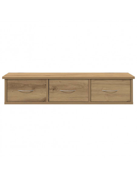 Mobile a Parete Rovere Artigianale 88x26x18,5 cm in Truciolato