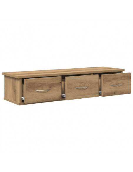 Mobile a Parete Rovere Artigianale 88x26x18,5 cm in Truciolato