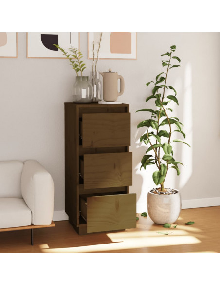 Credenza Marrone Miele 32x34x75 cm in Legno Massello di Pino