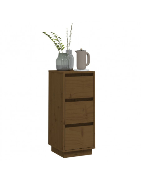 Credenza Marrone Miele 32x34x75 cm in Legno Massello di Pino