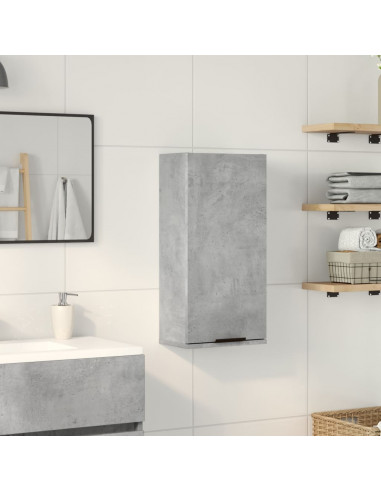 Mobile da Bagno a Parete Grigio Cemento 32x20x67 cm