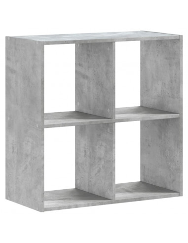 Libreria Grigio Cemento 68,5x32x68,5 cm in Legno Multistrato
