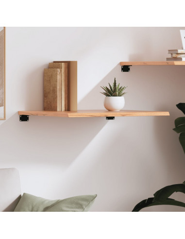 Ripiano Muro Marrone Chiaro 60x50x2 cm Massello Rovere Trattato