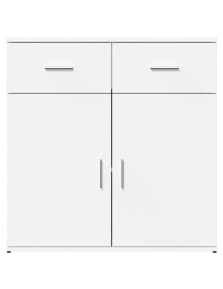 Credenze 2 pz Bianche 79x38x80 cm in Legno Multistrato