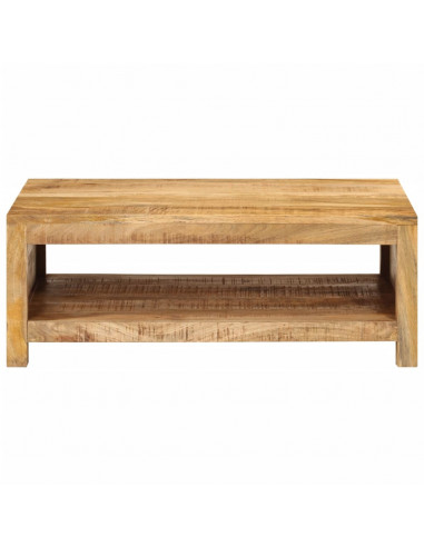 Tavolino da Salotto 80x55x30 cm in Legno Massello di Mango