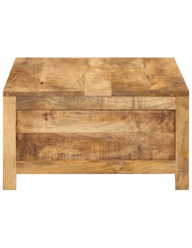 Tavolino da Salotto 80x55x30 cm in Legno Massello di Mango