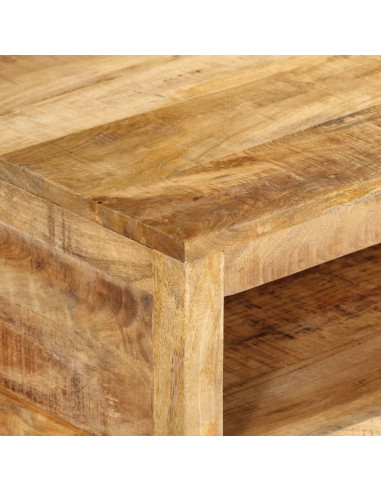 Tavolino da Salotto 80x55x30 cm in Legno Massello di Mango