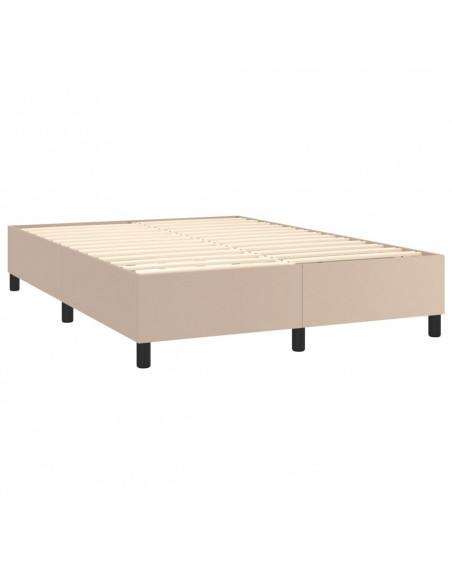 Giroletto a Molle con Materasso Cappuccino 140x190cm Similpelle