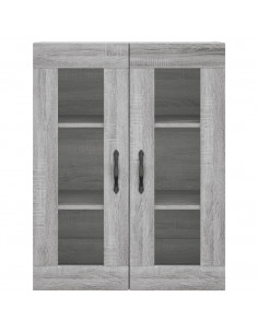 Mobile a Parete Grigio Sonoma 69,5x34x90 cm Legno Multistrato 2