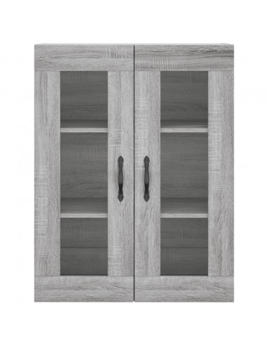 Mobile a Parete Grigio Sonoma 69,5x34x90 cm Legno Multistrato