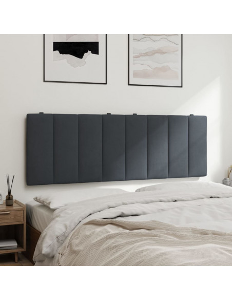 Cuscino Testiera Grigio Scuro 140 cm in Velluto