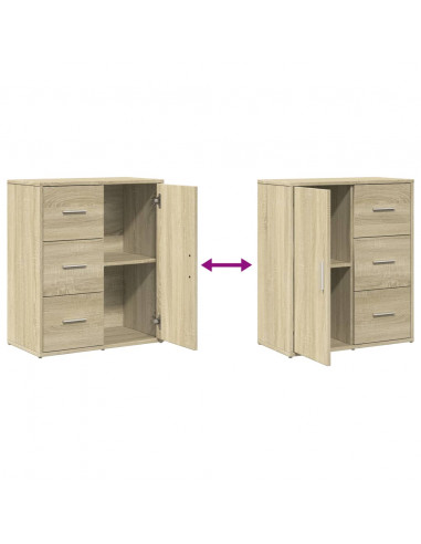 Credenze 2 pz Rovere Sonoma 60x31x70 cm in Legno Multistrato