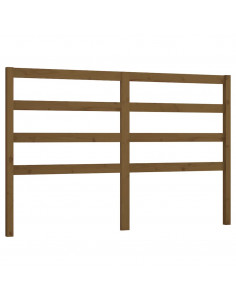 Testiera per Letto Miele 126x4x100 cm in Legno Massello di Pino 2