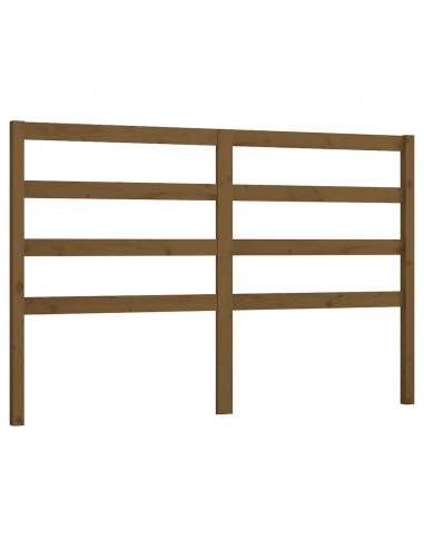 Testiera per Letto Miele 126x4x100 cm in Legno Massello di Pino