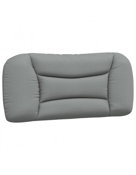 Letto con Materasso Grigio Chiaro 90x190 cm in Tessuto