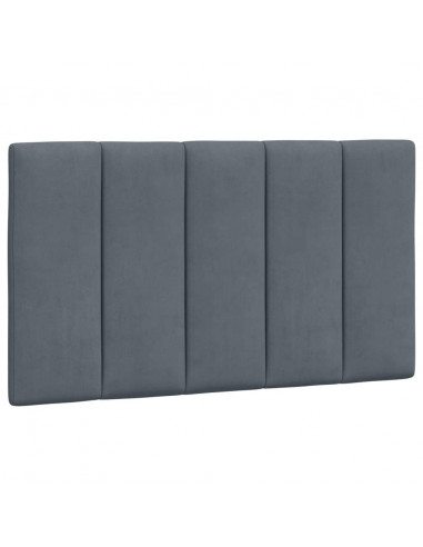 Cuscino Testiera Grigio Scuro 90 cm in Velluto