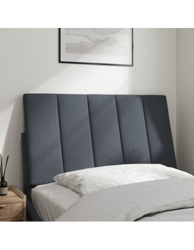 Cuscino Testiera Grigio Scuro 90 cm in Velluto
