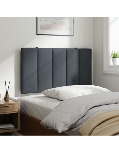 Cuscino Testiera Grigio Scuro 90 cm in Velluto