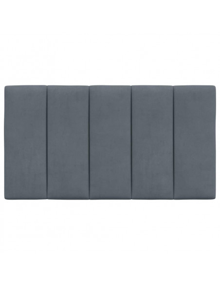 Cuscino Testiera Grigio Scuro 90 cm in Velluto