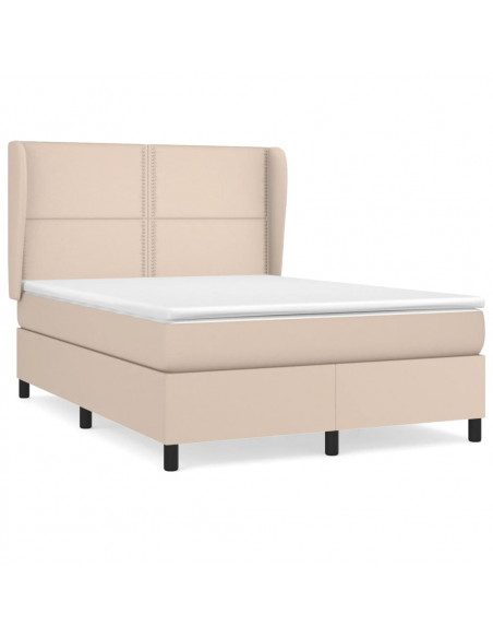 Giroletto a Molle con Materasso Cappuccino 140x190cm Similpelle
