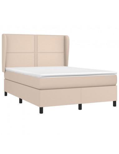 Giroletto a Molle con Materasso Cappuccino 140x190cm Similpelle