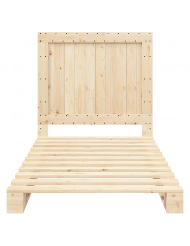 Giroletto con Testiera 100x200 cm Legno Massello di Pino