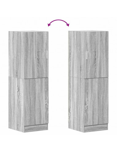 Armadietto Cucina Grigio Sonoma 38x41,5x131,5 cm in Legno