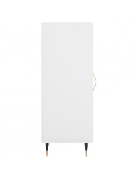 Credenza Bianca 34,5x34x90 cm in Legno Multistrato