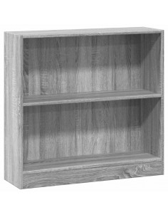 Libreria Grigio Sonoma 80x24x76 cm in Legno Multistrato 2