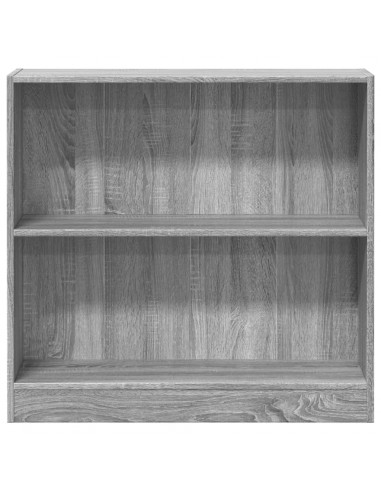 Libreria Grigio Sonoma 80x24x76 cm in Legno Multistrato