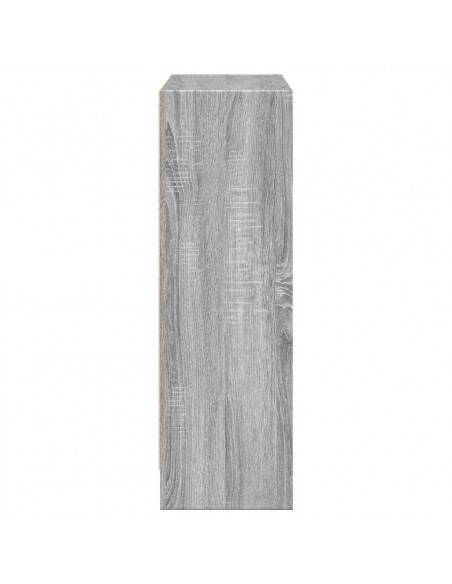 Libreria Grigio Sonoma 80x24x76 cm in Legno Multistrato