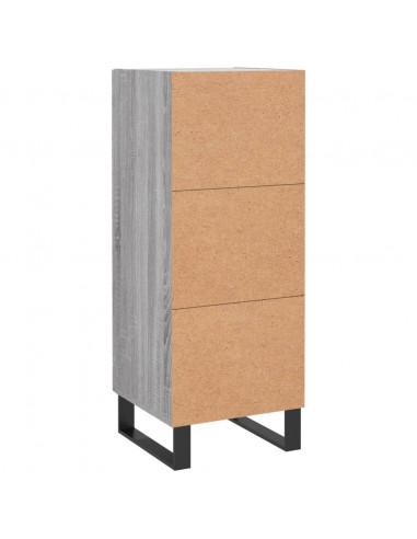 Credenza Grigio Sonoma 34,5x34x90 cm in Legno Multistrato