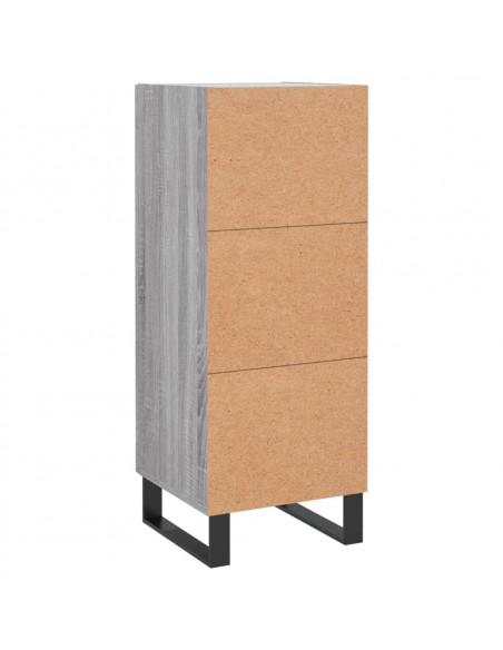 Credenza Grigio Sonoma 34,5x34x90 cm in Legno Multistrato