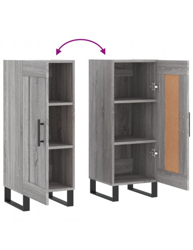 Credenza Grigio Sonoma 34,5x34x90 cm in Legno Multistrato