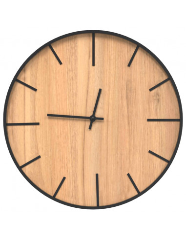 Orologio a Parete Marrone Ø39 cm in Ferro e Legno Multistrato