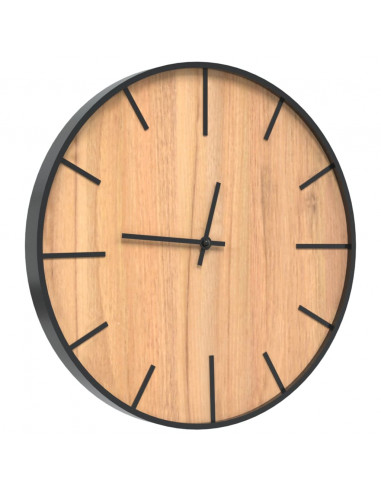 Orologio a Parete Marrone Ø39 cm in Ferro e Legno Multistrato