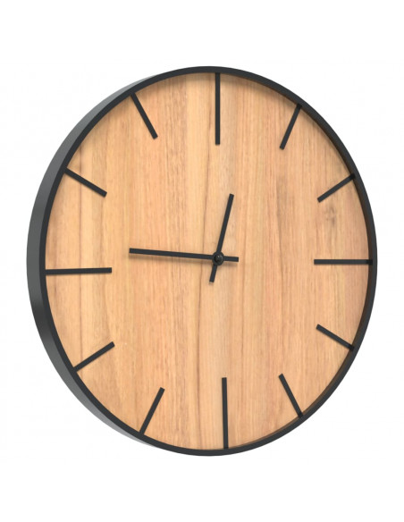 Orologio a Parete Marrone Ø39 cm in Ferro e Legno Multistrato