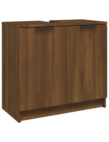 Mobile Bagno Rovere Marrone 64,5x33,5x59cm in Legno Multistrato