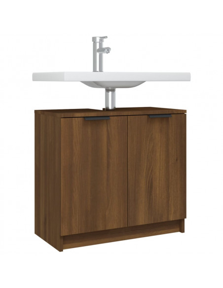 Mobile Bagno Rovere Marrone 64,5x33,5x59cm in Legno Multistrato