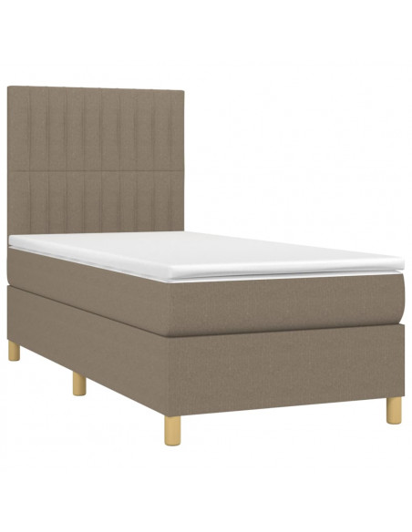 Giroletto a Molle con Materasso Tortora 90x190 cm in Tessuto