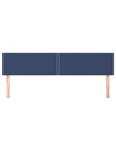 Testiera 2 pz Blu 100x5x78/88 cm in Tessuto
